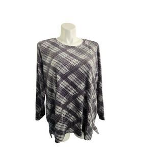 Denim & Co Activewear Sweatshirt Women 3XP Grey Soft Plus